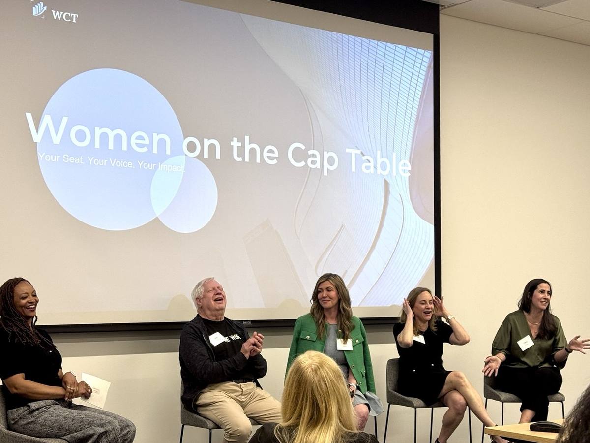Panel discussion at Women on the Cap Table, April 2026